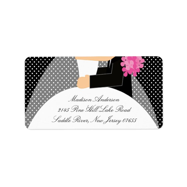 Etiqueta Rótulo de Endereço de Devolução de Pontos Negros (Frente)