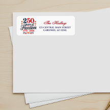 Rótulo de Endereço de Devolução do 250º Aniversári