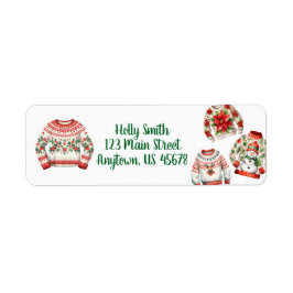 Etiqueta Rótulo de Endereço de Devolução do Sweater de Nata