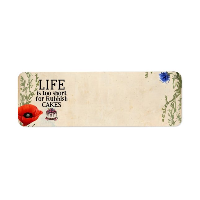 Etiqueta Rótulo de Endereço de Devolução LIFE É Muito Curto (Frente)