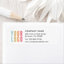 Etiqueta Rótulo de Endereço de Devolução Logotipo Empresari