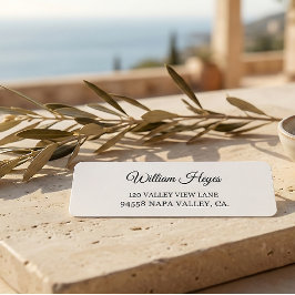 Etiqueta Rótulo de Endereço de Devolução Manuscrito com Pin