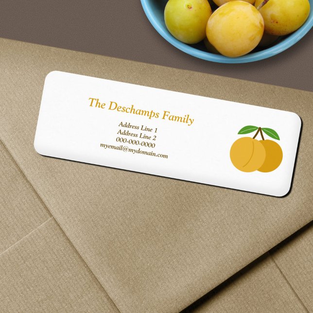 Etiqueta Rótulo de Endereço de Devolução Mirabelle Plum (Mirabelle Plum Return Address Label Sticker)