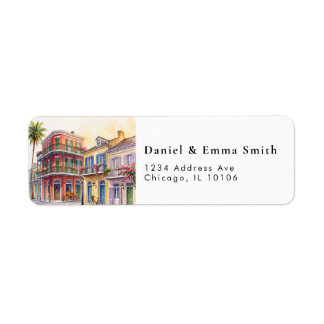 Etiqueta Rótulo de Endereço de Devolução Nova Orleans Nola 