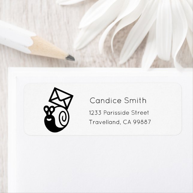 Etiqueta Rótulo de Endereço de Devolução, Rótulo de Caracol (Insitu)