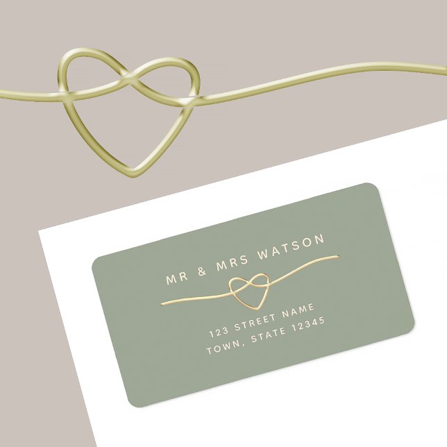 Etiqueta Rótulo de Endereço de Devolução Verde Escuro Mínim (Criador carregado)