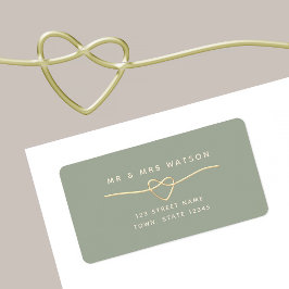 Etiqueta Rótulo de Endereço de Devolução Verde Mínimo