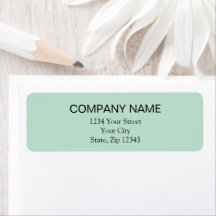 Rótulo de Endereço de Devolução | Verde Seafoam 