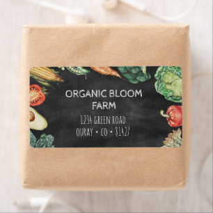 Etiqueta Rótulo de Endereço de Envio de Lousa de Vegetais