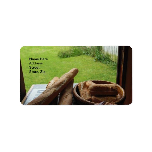 Etiqueta Rótulo de endereço de panificação da vovó (Frente)