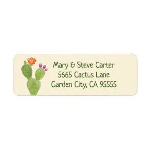 Etiqueta Rótulo de endereço de Pear Cactus