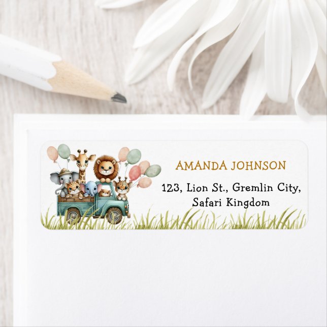 Etiqueta Rótulo de Endereço de Regresso de Aniversário para (Insitu)