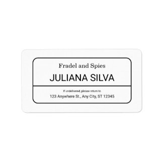 Etiqueta Rótulo de Endereço de Remetente Personalizado