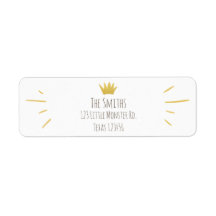 Rótulo de Endereço de Retorno da Coroa Dourada Coi