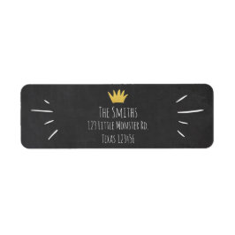 Etiqueta Rótulo de Endereço de Retorno da Coroa Dourada Coi