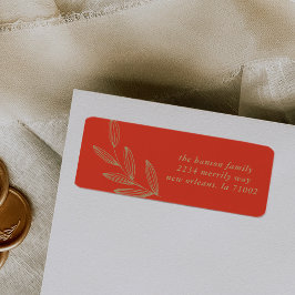 Etiqueta Rótulo de Endereço de Retorno de Berry Red Sprout