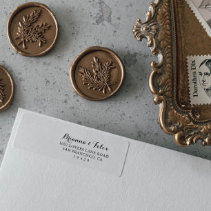 Etiqueta Rótulo de Endereço de Retorno de Caligrafia Mode