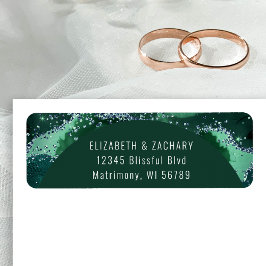 Etiqueta Rótulo de Endereço de Retorno de Casamento com Arc