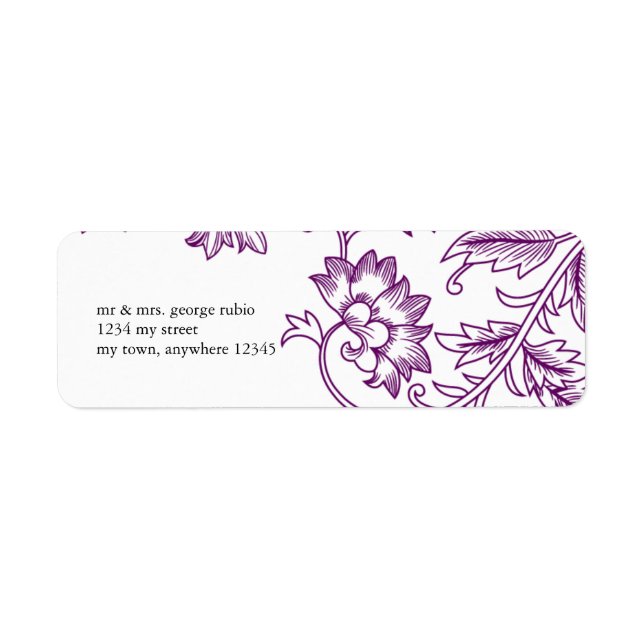 Etiqueta Rótulo de Endereço de Retorno de Chic Rustic (Frente)