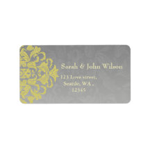 rótulo de endereço de retorno de elegância "cinza 