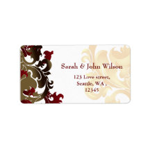 rótulo de endereço de retorno de elegância em ouro