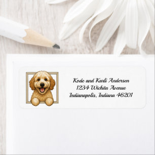 Etiqueta Rótulo de Endereço de Retorno de Goldendoodododle