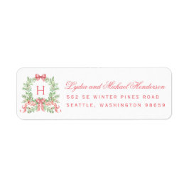 Etiqueta Rótulo de Endereço de Retorno de Grinalda de Natal
