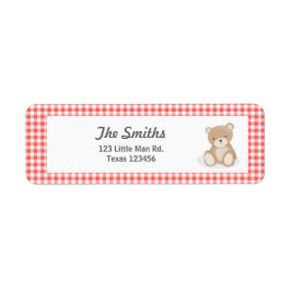 Etiqueta Rótulo de Endereço de Retorno de Picnic do Urso de