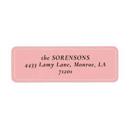 Etiqueta Rótulo de Endereço de Retorno de PINK MOD TULIP