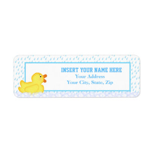 Etiqueta Rótulo de Endereço de Retorno de Rubber Ducky