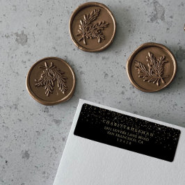 Etiqueta Rótulo de Endereço de Retorno de Script de Confett