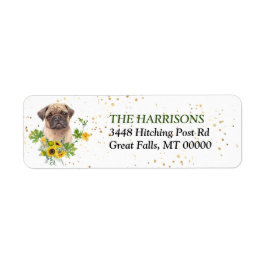 Etiqueta Rótulo de Endereço de Retorno de Sunflower Eucalyp