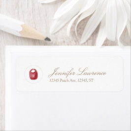 Etiqueta Rótulo de Endereço de Retorno do Chá de fraldas Ve