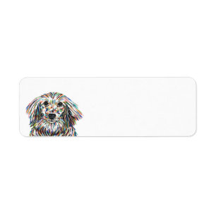 Etiqueta Rótulo de Endereço de Retorno do Dachshund