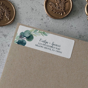 Etiqueta Rótulo de endereço de retorno do Eucalyptus e Gree
