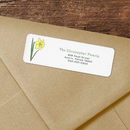 Etiqueta Rótulo de Endereço de Retorno do Flor Selvagem do 