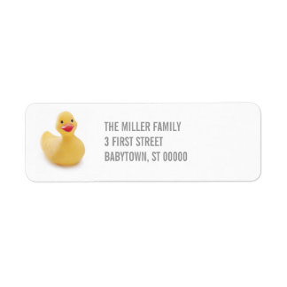 Etiqueta Rótulo de Endereço de Retorno do Kitsch Ducky
