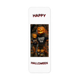 Etiqueta Rótulo de Endereço de Retorno do Pumpkin Monster B