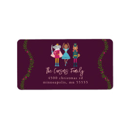 Etiqueta Rótulo de Endereço de Retorno do Red Nutcracker