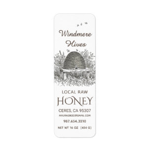 Etiqueta Rótulo de Endereço de Retorno do Skep no Honeycomb