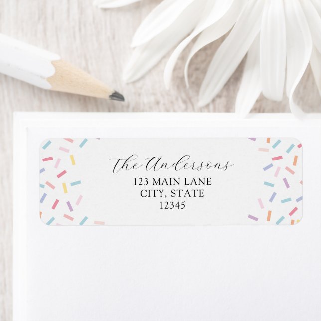 Etiqueta Rótulo de Endereço de Retorno do Sprinkles (Insitu)