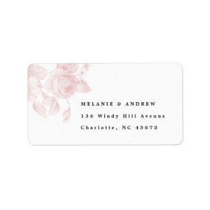 Etiqueta Rótulo de endereço de retorno floral do Vintage