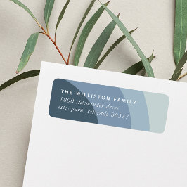 Etiqueta Rótulo de Endereço de Retorno Moderno de Stripes T