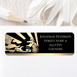 Etiqueta Rótulo de endereço de retorno para motocicletas