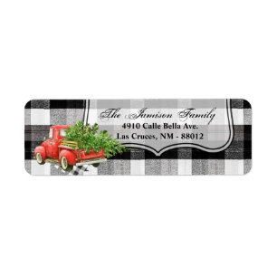 Etiqueta Rótulo de Endereço de Retorno XMAS Caminhão Buf