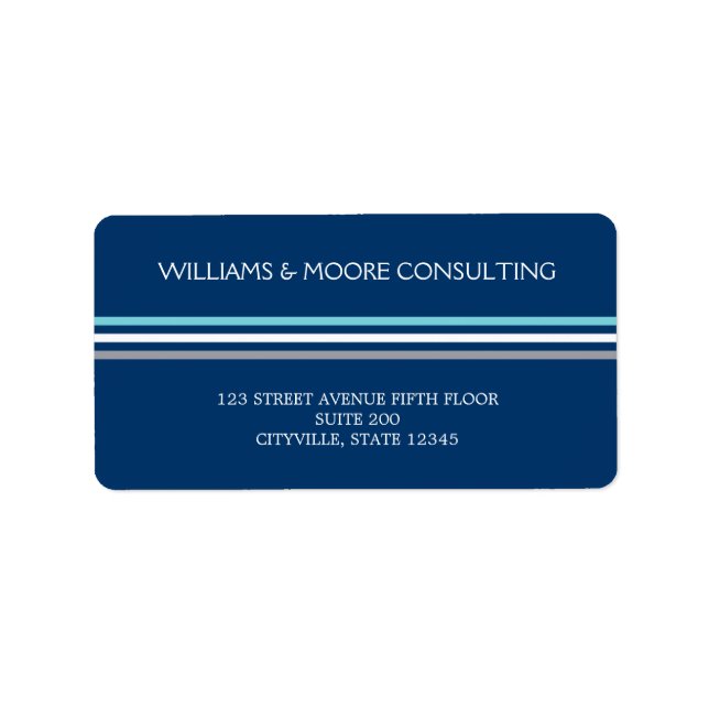 Etiqueta Rótulo de Endereço de Stripes Chic (Frente)