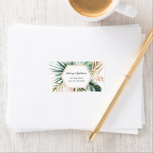 Etiqueta Rótulo de Endereço de Tropics Lush
