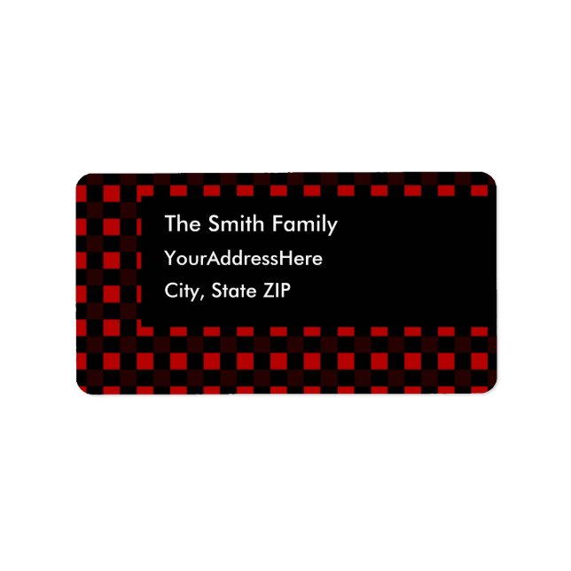 Etiqueta Rótulo de Endereço de Xadrez (Frente)