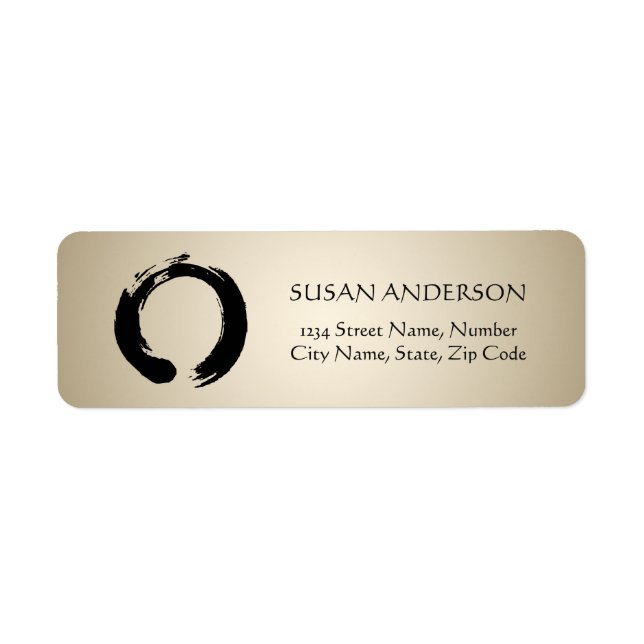 Etiqueta Rótulo de Endereço do Círculo Zen (Frente)