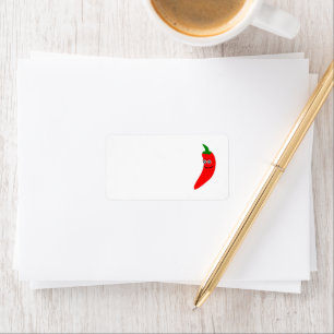 Etiqueta Rótulo de Endereço do Pepper Vermelho